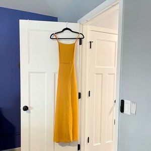 NEW crisscross back wrap slit dress